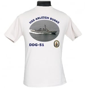 DDG 51 USS Arleigh Burke 2-Sided Photo T Shirt