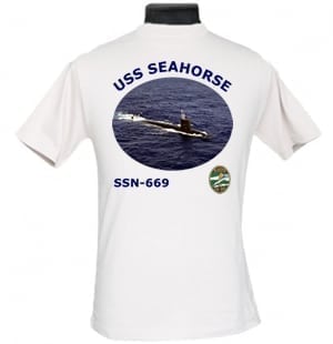 SSN 669 USS Seahorse 2-Sided Photo T Shirt
