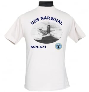 SSN 671 USS Narwhal 2-Sided Photo T Shirt