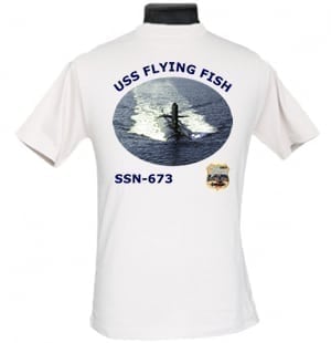 SSN 673 USS Flying Fish 2-Sided Photo T Shirt