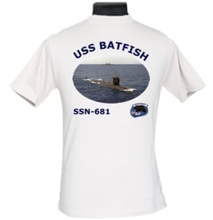 SSN 681 USS Batfish 2-Sided Photo T Shirt