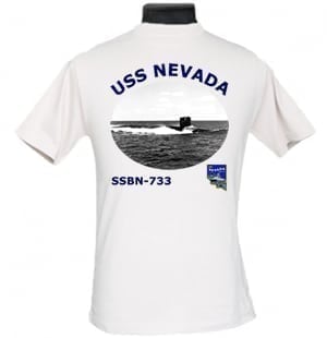 SSBN 733 USS Nevada 2-Sided Photo T Shirt