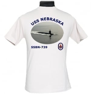 SSBN 739 USS Nebraska 2-Sided Photo T Shirt