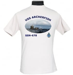 SSN 678 USS Archerfish 2-Sided Photo T Shirt