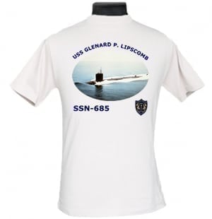 SSN 685 USS Glenard P. Lipscomb 2-Sided Photo T Shirt