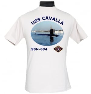 SSN 684 USS Cavalla 2-Sided Photo T Shirt