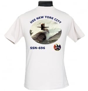 SSN 696 USS New York City 2-Sided Photo T Shirt