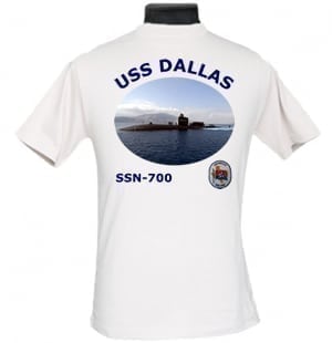 SSN 700 USS Dallas 2-Sided Photo T Shirt