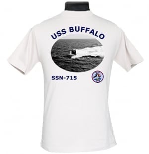 SSN 715 USS Buffalo 2-Sided Photo T Shirt