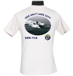 SSN 716 USS Salt Lake City 2-Sided Photo T Shirt