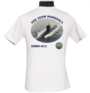 SSBN 611 USS John Marshall 2-Sided Photo T Shirt