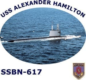 SSBN 617 USS Alexander Hamilton 2-Sided Photo T Shirt