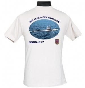 SSBN 617 USS Alexander Hamilton 2-Sided Photo T Shirt