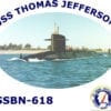 SSBN 618 USS Thomas Jefferson 2-Sided Photo T Shirt