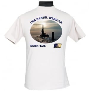 SSBN 626 USS Daniel Webster 2-Sided Photo T Shirt