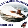 SSBN 627 USS James Madison 2-Sided Photo T Shirt