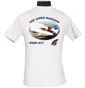SSBN 627 USS James Madison 2-Sided Photo T Shirt