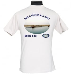 SSBN 633 USS Casimir Pulaski 2-Sided Photo T Shirt