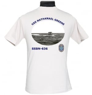 SSBN 636 USS Nathanael Greene 2-Sided Photo T Shirt