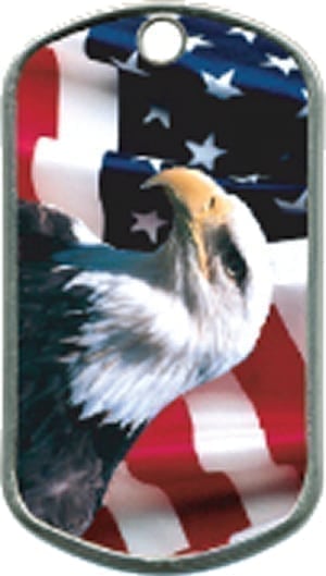 American Eagle Custom Artwork Military Dogtag