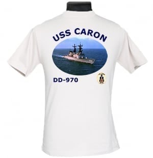 DD 970 USS Caron 2-Sided Photo T Shirt