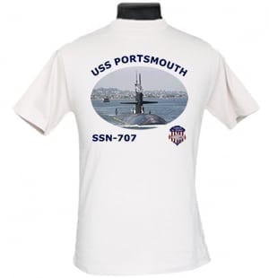 SSN 707 USS Portsmouth 2-Sided Photo T-Shirt