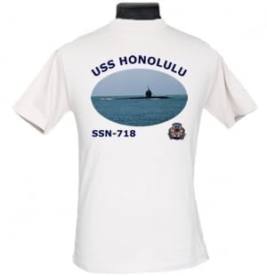 SSN 718 USS Honolulu 2-Sided Photo T-Shirt
