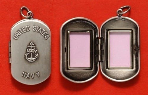 US Navy Sterling Silver Dogtag Locket