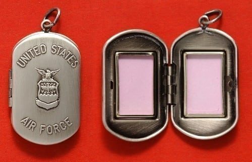 US Air Force Sterling Silver Dogtag Locket