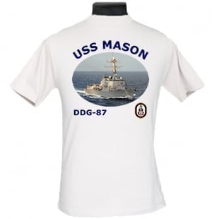 DDG 87 USS Mason 2-Sided Photo T Shirt