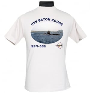 SSN 689 USS Baton Rouge 2-Sided Photo T-Shirt