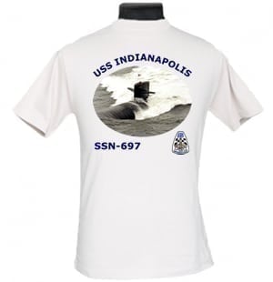 SSN 697 USS Indianapolis 2-Sided Photo T-Shirt
