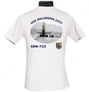 SSN 723 USS Oklahoma City 2-Sided Photo T-Shirt