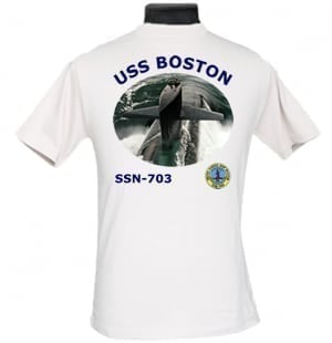 SSN 703 USS Boston 2-Sided Photo T-Shirt
