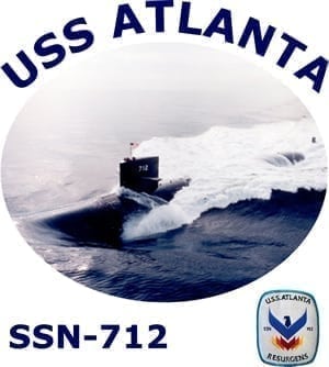 US Navy USS Atlanta SSN-712 Submarine T-Shirt