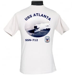 SSN 712 USS Atlanta 2-Sided Photo T-Shirt