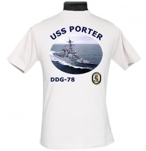 DDG 78 USS Porter 2-Sided Photo T Shirt