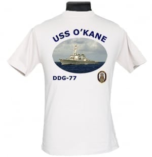 DDG 77 USS O'Kane 2-Sided Photo T Shirt