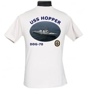 DDG 70 USS Hopper 2-Sided Photo T Shirt