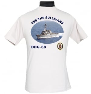 DDG 68 USS The Sullivans 2-Sided Photo T Shirt
