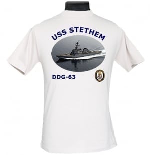 DDG 63 USS Stethem 2-Sided Photo T Shirt