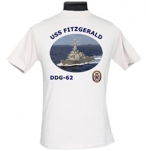 DDG 62 USS Fitzgerald 2-Sided Photo T Shirt