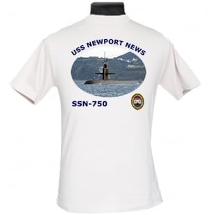 SSN 750 USS Newport News 2-Sided Photo T-Shirt