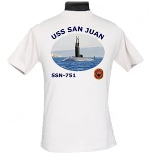 SSN 751 USS San Juan 2-Sided Photo T-Shirt