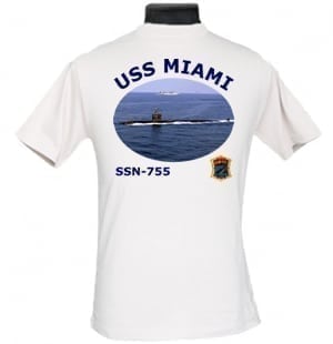 SSN 755 USS Miami 2-Sided Photo T-Shirt