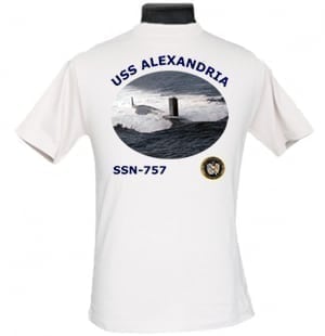 SSN 757 USS Alexandria 2-Sided Photo T-Shirt