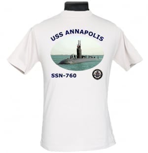 SSN 760 USS Annapolis 2-Sided Photo T-Shirt