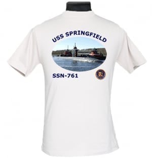 SSN 761 USS Springfield 2-Sided Photo T-Shirt