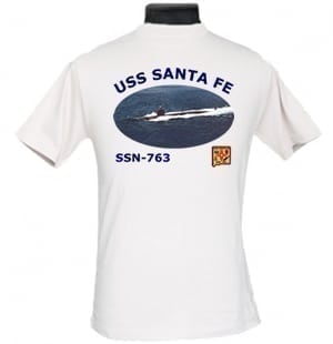 SSN 763 USS Santa Fe 2-Sided Photo T-Shirt