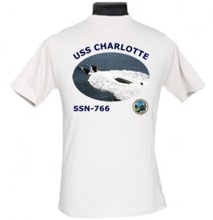 SSN 766 USS Charlotte 2-Sided Photo T-Shirt